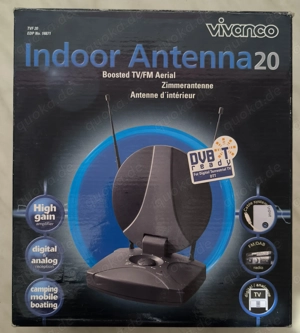 Zimmerantenne für Analogen und Digitalen Empfang, geeignet für Camping Boote usw. 