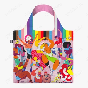 Regenbogen Einkaufstasche LOQI Pride Bag   aus Recyclingmaterial