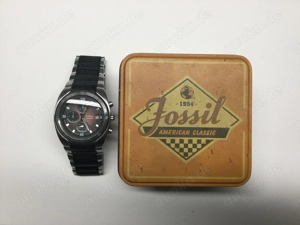 Fossil Herren Armbanduhr Chronograph mit Box