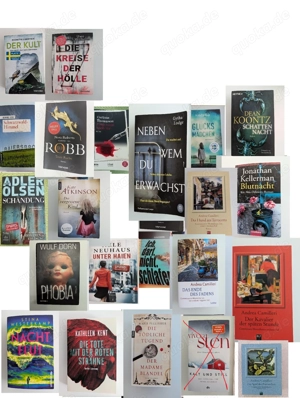 Verschiedene Thriller und Krimis zu verkaufen - Softcoverbücher in sehr gutem Zustand!