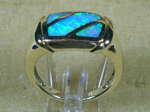 NEU: Ring Größe 18 - 56,5 585 Gold mit Opal Bild 3