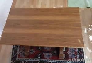 Tisch höhenverstellbar, aufklappbar, nussbaum Holz