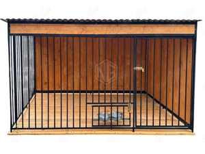Hundezwinger 3x3m   Wände mit Holz verkleidet Hohe Qualität ID695