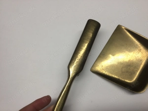Messing Kehrset Tischbesen Blech Vintage Bild 5