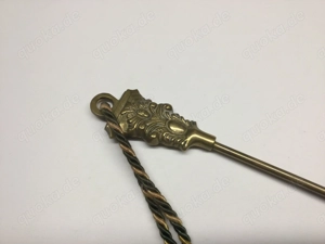 Messing Schuhlöffel Antik mit Verzierung Bild 2