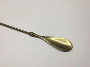 Messing Schuhlöffel Antik mit Verzierung Bild 3