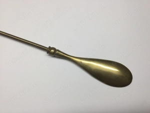 Messing Schuhlöffel Antik mit Verzierung Bild 6