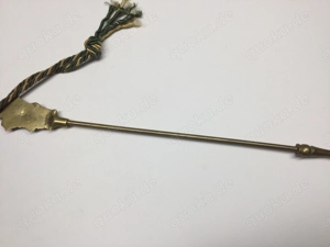 Messing Schuhlöffel Antik mit Verzierung Bild 7