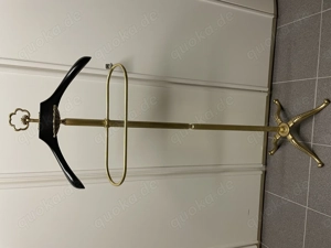 Stummer Diener Vintage Messing und Holz