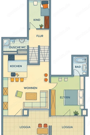 Großzügige 3-Zimmer-Wohnung mit Balkon und Weitblick in Top-Lage von Nieder-Roden bei Frankfurt Bild 4
