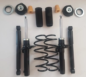 Fahrwerk Serienfahrwerk Standardfahrwerk VW Caddy 3 2K Stoßdämpfer Federn Domlager Staubschutz neu