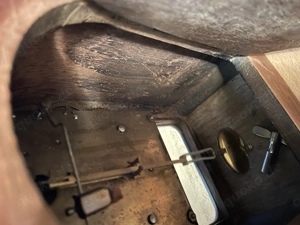 Tisch - Kaminuhr  mit geschliffener Glasscheibe , Bild 3