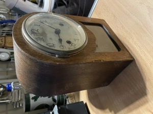 Tisch - Kaminuhr  mit geschliffener Glasscheibe , Bild 6