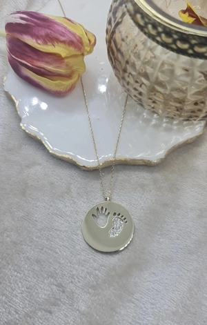 Echt Gold 14k Halskette mit andenken