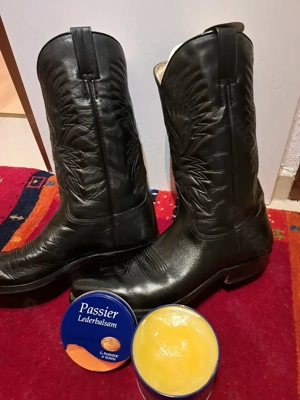 schöne Lederstiefel von Bootmaker Vidal in schwarz