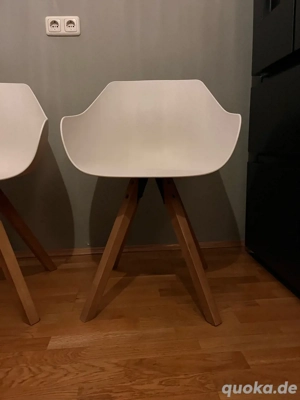 2 Stk Westwing Schalen Armlehnstuhl weiß  Bild 2
