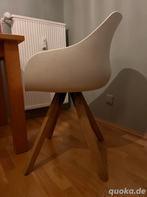 2 Stk Westwing Schalen Armlehnstuhl weiß  Bild 4