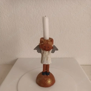 Engel Kerzenständer DIY Ton Keramik ca. 19cm hoch