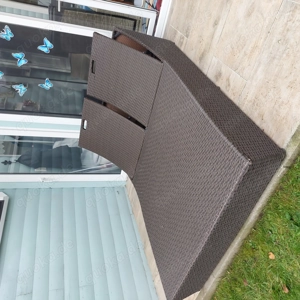 Rattan Liege für 2 Personen 