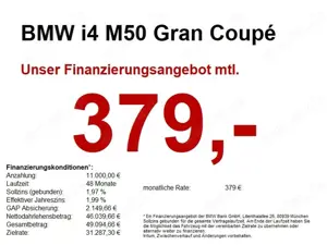 BMW i4 M50 Gran Coupé AHK/LASER/hk/MEMO/LHZ/360CAM