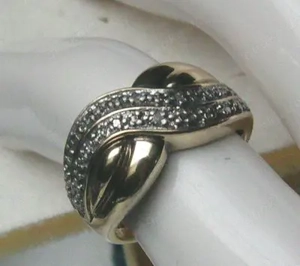 Ring, 925 Silber, vergoldet mit gefassten Topasen Bild 2