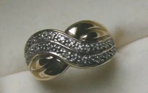 Ring, 925 Silber, vergoldet mit gefassten Topasen Bild 3