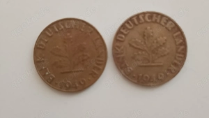 10 pfennig münzen 1949 bank deutscher länder "j"