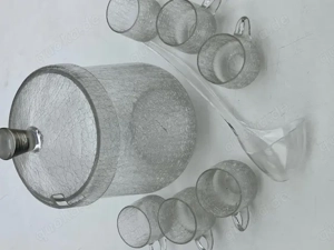 Bowle- Service mit 6 Gläsern u Schöpflöffel