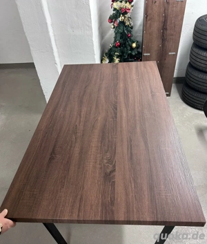 Bessagi Esstisch 160 x 90 cm - Holzoptik & Metallgestell