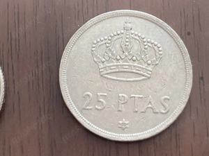 Münze Münzen Umlaufmünze Spanien 25 Pesetas 1975 im Stern 77