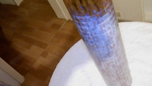 Blumenvase orange blau sehr guter Zustand !