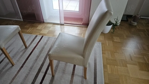 4 Stühle   Esszimmerstühle mit Gebrauchsspuren (Cremefarben)