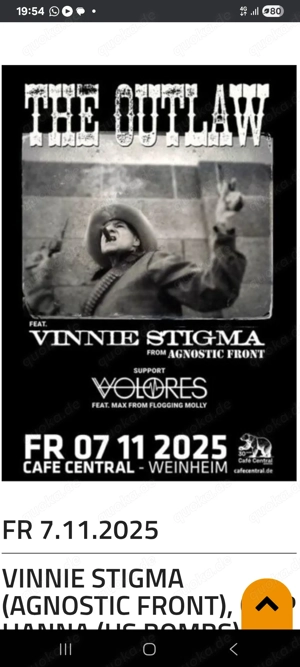Vinnie Stigma Konzert heute