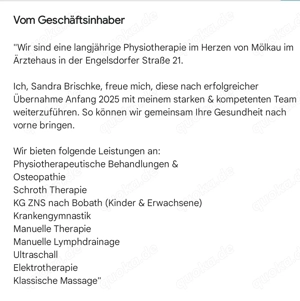 Mitarbeiter(-in) für eine Physiotherapie im Herzen von Leipzig-Mölkau gesucht