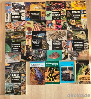 13 Bücher, Frösche, Echsen, Schildkröten Nattern, Parasiten...