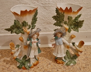 Porzellan Vasen Figuren 2er Set