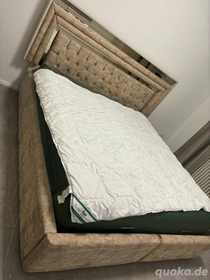 bett mit kasten Matratze und topper wie neu 