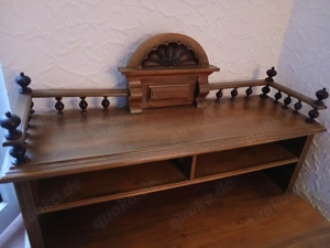 Antiker Sekretär Aufsatz   Kommodenaufsatz um 1900   Massivholz Bild 2