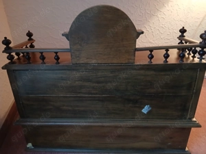 Antiker Sekretär Aufsatz   Kommodenaufsatz um 1900   Massivholz Bild 6