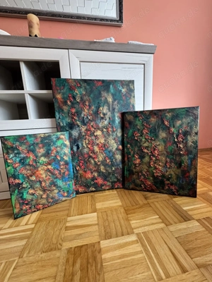 Abstrakte Akrylbilder Struktur Dekoration moderne Kunst Bilder Wandbild Original Unikat 