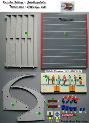 Tribüne Carrera 51600 grau tr-41 Carrera 124   Universal M 1:32