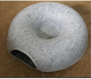 Katzenhöhle Katzenbett mit Reißverschluss Katzentunnel Rund Filz