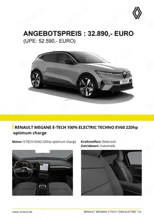 Renault Megane E-Tech TECHNO EV60 220hp optimum charge ALLwetter CCS Bild 5