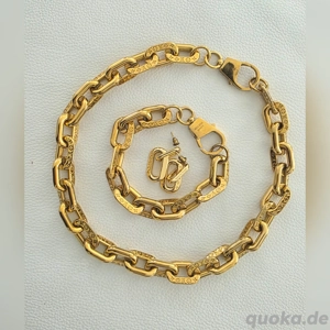 LV Halskette + Armkette + Ohrringe  Bild 4