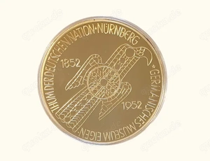 Germanisches Museum-Gigantenprägung 100 mm-24 Karat