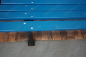 Gartenbank, blau, neu restauriert