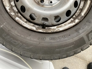 1 Satz Winter-Räder  für Panda 169,  Stahl-Felge 13 Zoll , Michelin Alpin 155 80 R13 79T, ca. 4mm