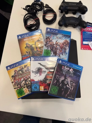Sony PlayStation 4 Pro 1TB Spielkons. mit 2 Orig.Controllern 5 Spiele Neuwertig "