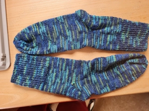 Wollsocken handgestrickt in Größe 37 (48)