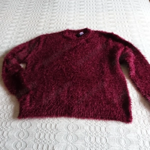 Damen - Pullover, Strickpullover, Kuschelpulli, Gr. XS bzw. ca. Gr. 34, H&M Divided, bordeaux
